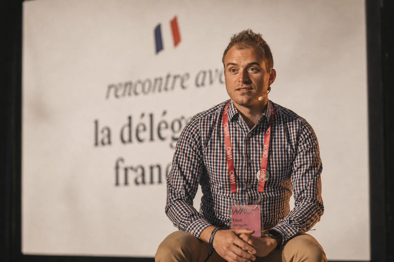 Eliot Jacquin en conférence à l'événement Web à Québec